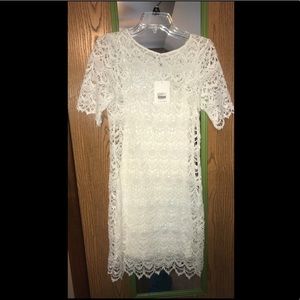 white lace dress